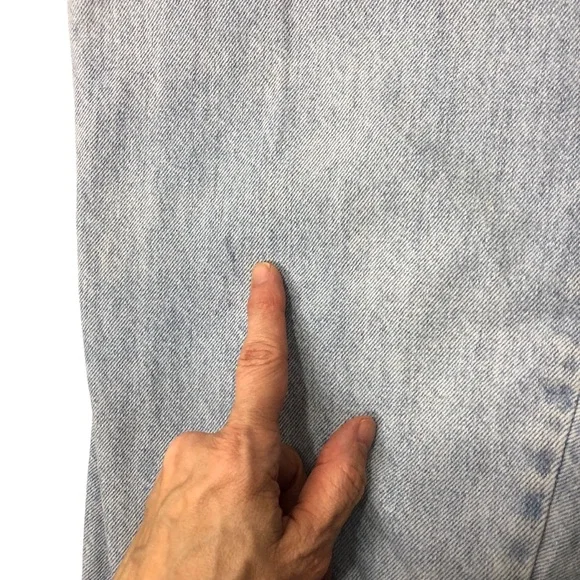 Zara Pleated Slouchy Barrel Leg Jeans Sz 0 Light Wash High Rise 100% Cotton - Picture 6 of 8